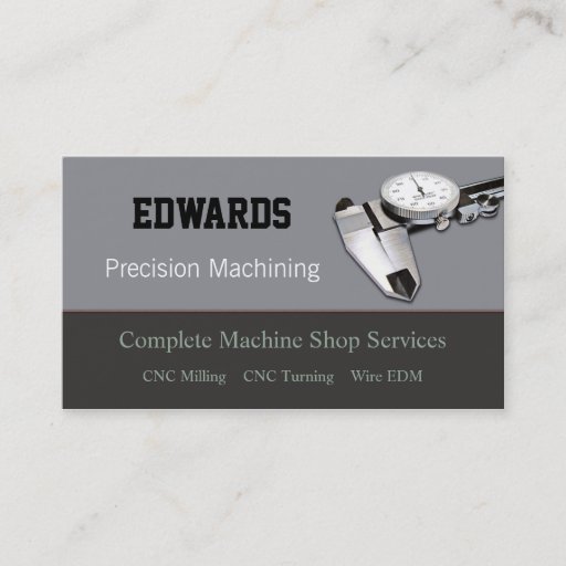 Customizable Machine Shop Business Card Templates