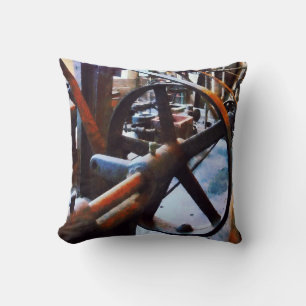 Machine Shop Throw Pillow