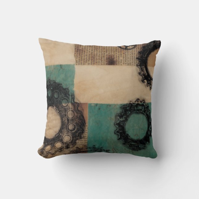Machinery II Throw Pillow (Front)