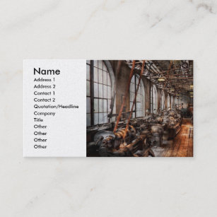 Machinist - A fully functioning machine shop  Business Card