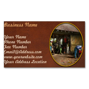 Machinist - Backyard machinists 1942 Business Card Magnet