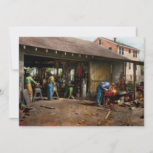 Machinist - Backyard machinists 1942 Invitation (Front)