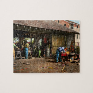 Machinist - Backyard machinists 1942 Jigsaw Puzzle