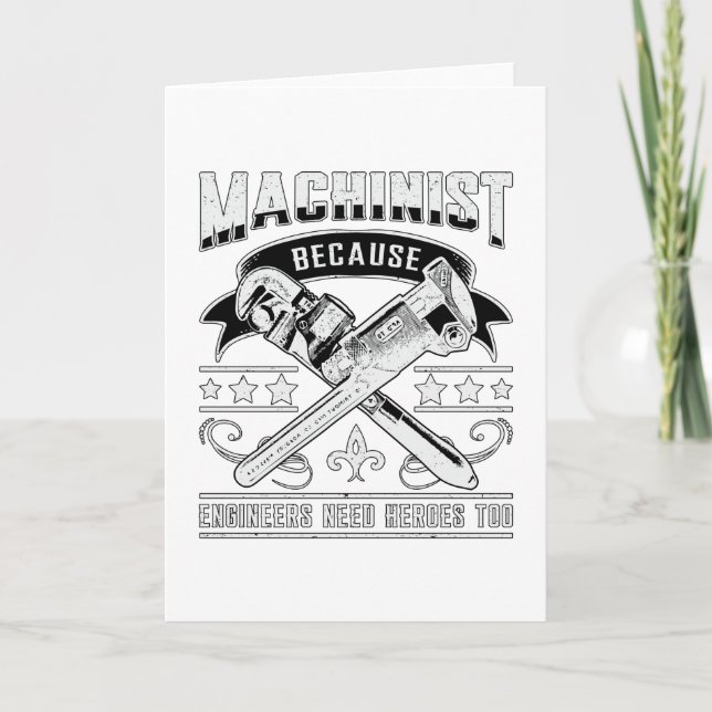 Machinist CNC Machinist Machine Job Funny Gift Card (Front)