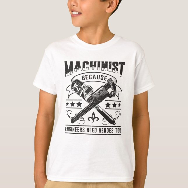 Machinist CNC Machinist Machine Job Funny Gift T-Shirt (Front)