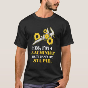 Machinist Craft Machine Machine Operator Tool Plan T-Shirt
