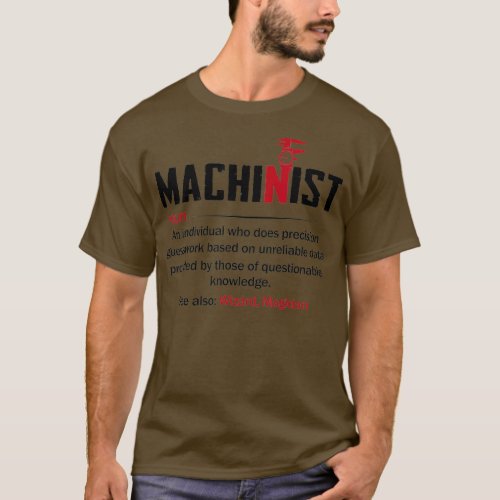 Machinist Funny Dictionary Definition T_Shirt