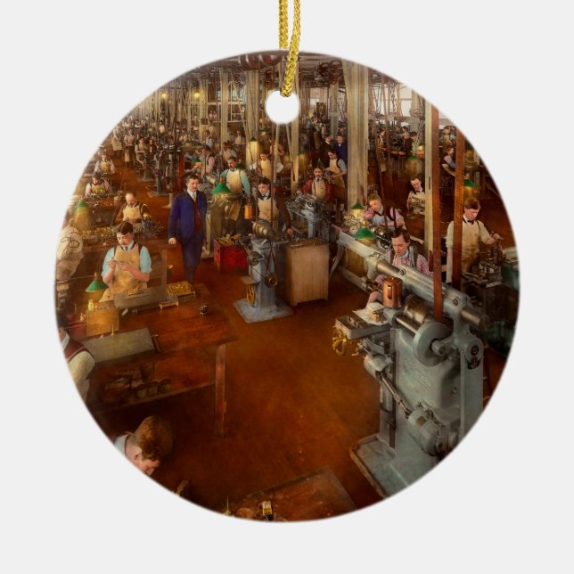 Machinist - Hands on work 1904 Ceramic Ornament (Front)