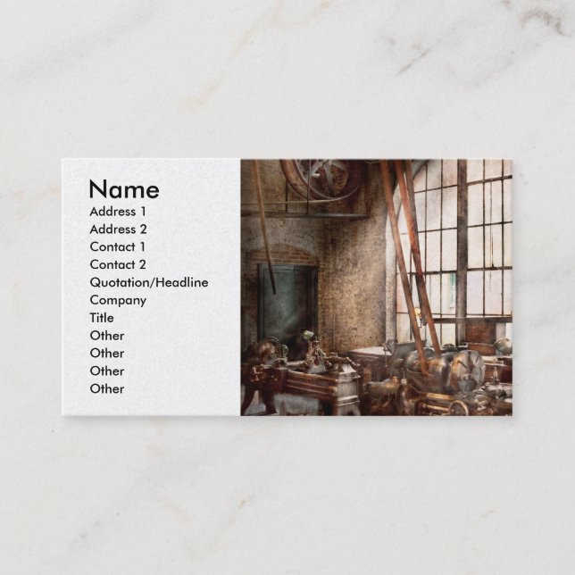 Machinist - I like big tools Business Card (Front)