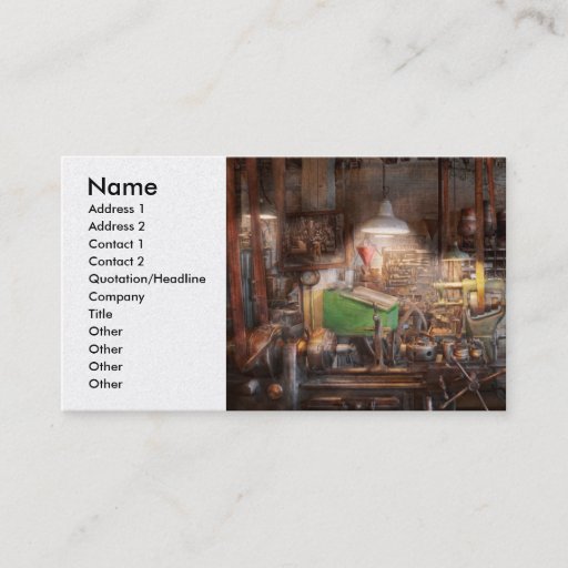 Customizable Machinist - It all starts with a Journeyman Business Card Template