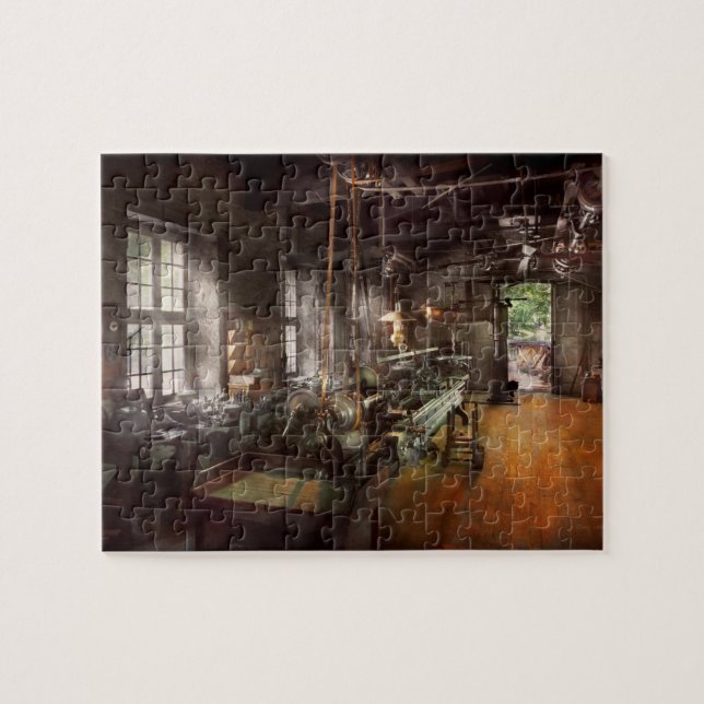 Machinist - Lathe - A long lathe Jigsaw Puzzle (Horizontal)