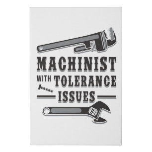 Machinist Machine Mechanic CNC Funny Gift Idea Faux Canvas Print