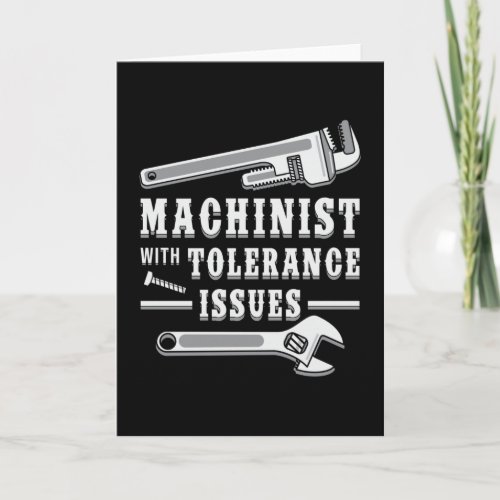 Machinist Machine Mechanic CNC Machinist Gift Idea Card