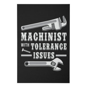 Machinist Machine Mechanic CNC Machinist Gift Idea Faux Canvas Print