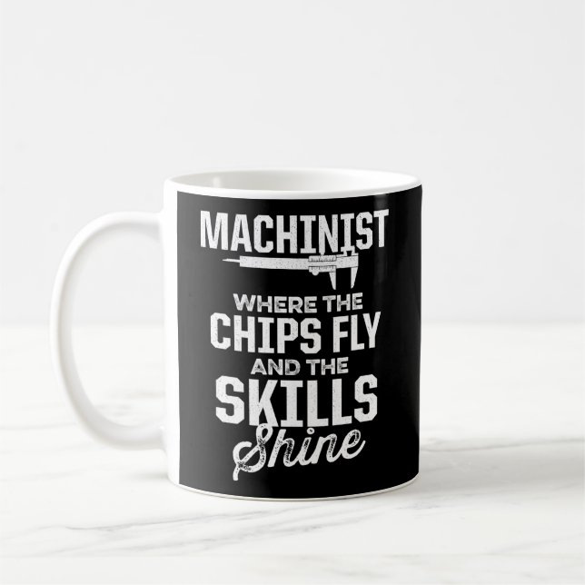 Machinist Machine Operator Tools Machining Enthusi Coffee Mug (Left)