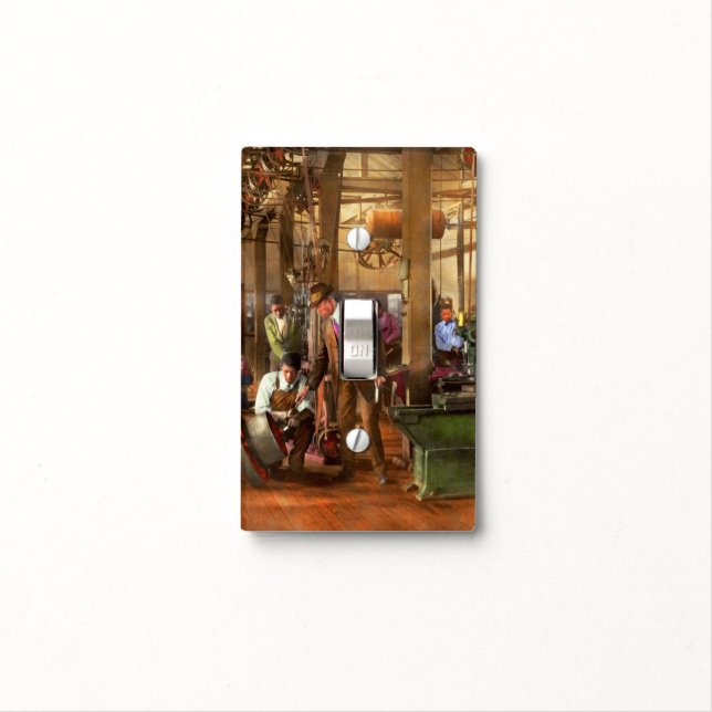 Machinist - Machinist degree 1895 Light Switch Cover (In Situ)