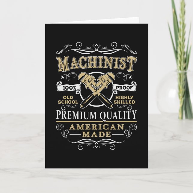 Machinist Mechanic CNC Machinist Machine Gift Idea Card (Front)