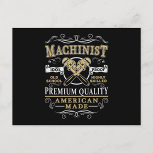 Machinist Mechanic CNC Machinist Machine Gift Idea Postcard