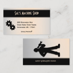 Machinist / Mechanics Double Sided Masculine Business Card