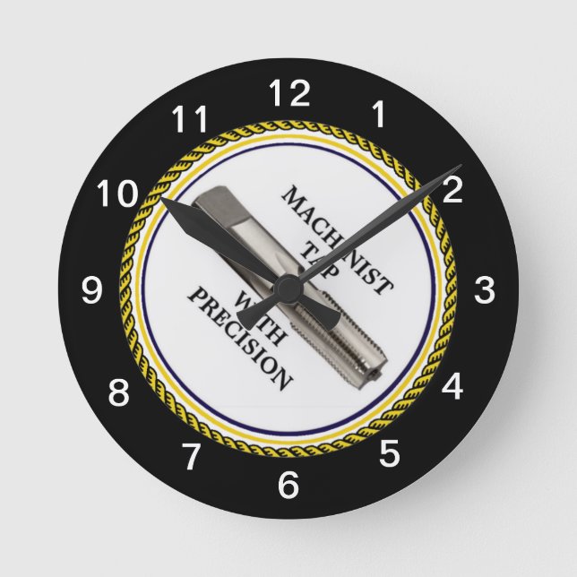 MACHINIST TAP WITH PRECISION ROUND CLOCK (Front)