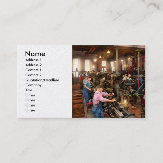 Machinist - The master class 1920 Business Card (Front)