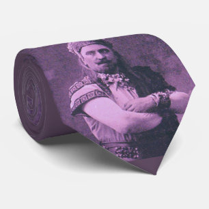 macho macho man in purple neck tie