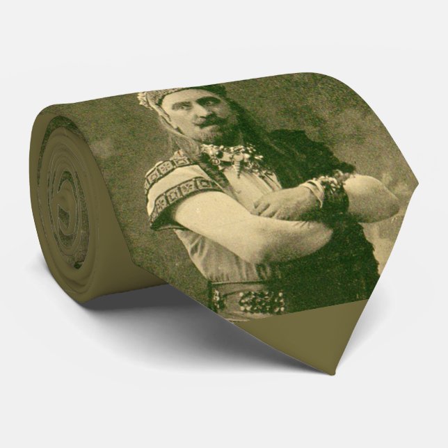 macho macho man in sepia neck tie (Rolled)