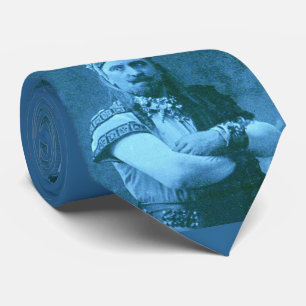macho macho man print - blue neck tie