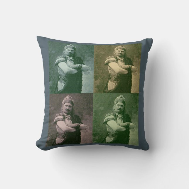 macho macho man throw pillow (Front)