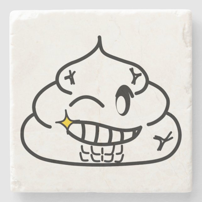 Macho Poop - Brootsch the PooPoo Stone Coaster (Front)