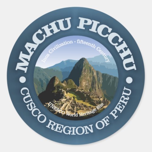 Machu Picchu Classic Round Sticker