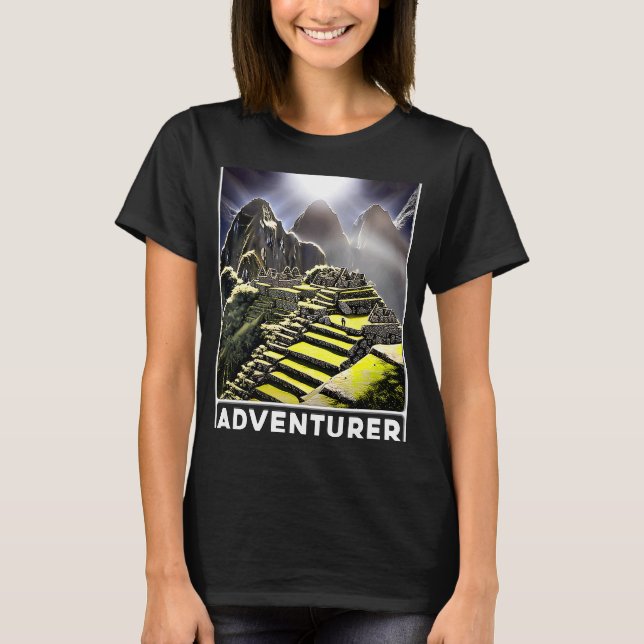 Machu Picchu Cordillera Peru Adventurer T-Shirt (Front)