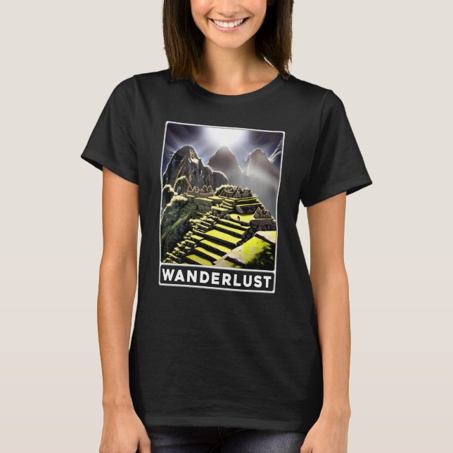Machu Picchu Cordillera Peru Wanderlust T-Shirt (Front)