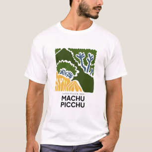 Machu Picchu Cusco Peru abstract travel floral T-Shirt