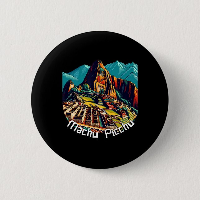 Machu Picchu Cusco Peru Inca Trail Machu Picchu  Button (Front)