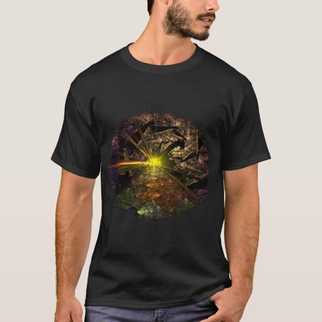 Machu Picchu Fractal Optical T-Shirt (Front)