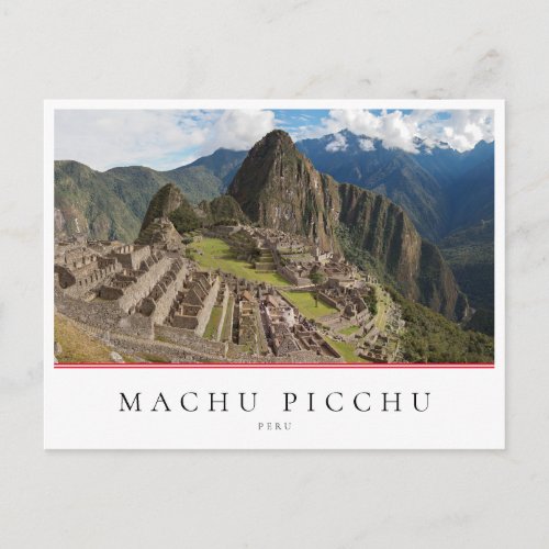 Machu Picchu inca city in Peru Postcard