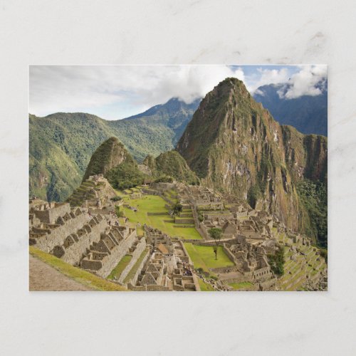 Machu Picchu inca city in Peru postcard