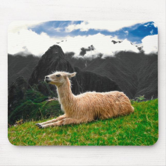 Machu Picchu Llama - Mousepad (Front)