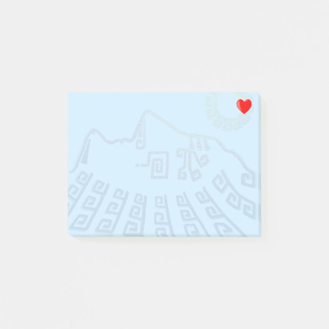Machu-Picchu Mountain Silhouette Post-it Notes (Front)
