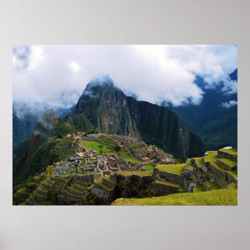 Machu Picchu Overlook Peru Poster