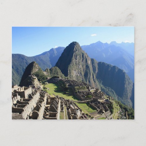 Machu Picchu Peru Bridal Shower Game Postcard