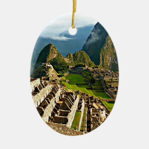 Machu Picchu Peru Ceramic Ornament