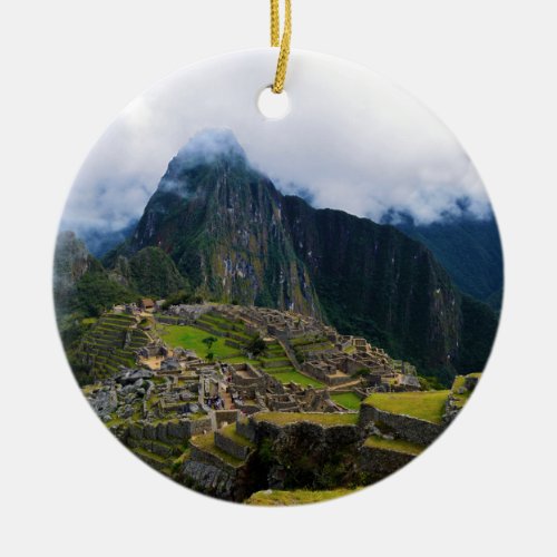 Machu Picchu Peru Ceramic Ornament