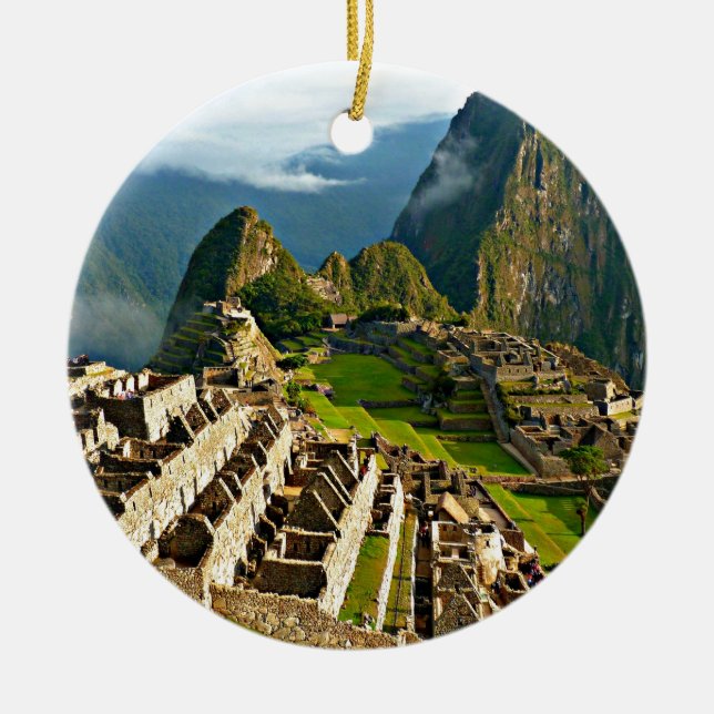 Machu Picchu, Peru Ceramic Ornament (Front)