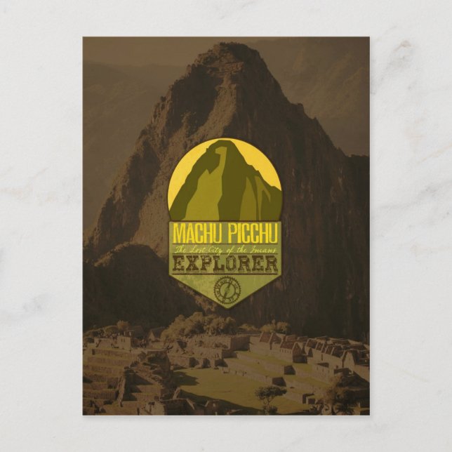 Machu Picchu Peru Explorer Travel Postcard (Front)