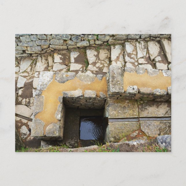 Machu Picchu, Peru, Fountain Postcard (Front)