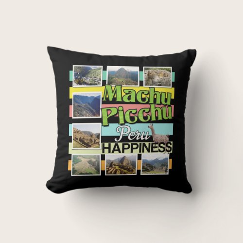 Machu Picchu Peru Happiness Throw Pillow