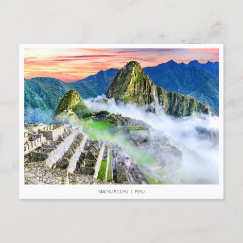 Machu Picchu Peru Holiday Postcard
