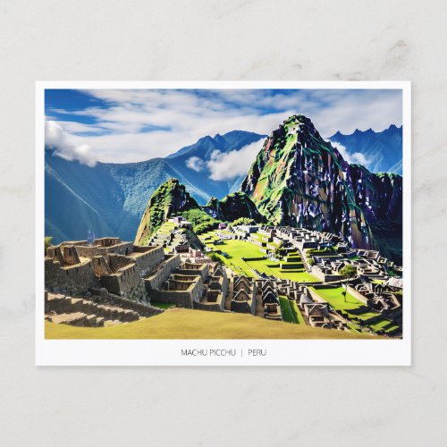 Machu Picchu Peru Holiday Postcard